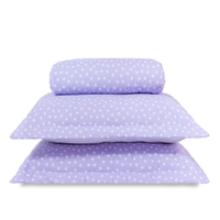 Cobre Leito King Classic Estampado 160 Fios 3 Peças - Poa Lilas