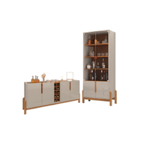Jogo Cristaleira e Buffet 1.9 Bia Off White Cedro