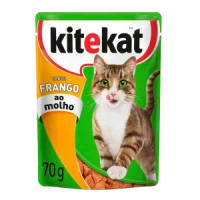 Ração Úmida KiteKat Sachê para Gatos Adultos Frango ao Molho - 70 g