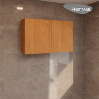 Armário Aéreo para Cozinha Herval Denver, 2 Portas, Freijó Rocks, 120 cm