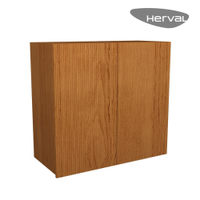 Armário Aéreo de Cozinha Herval Denver, MDP, 2 Portas, Freijó Rocks Ripado, 80cm
