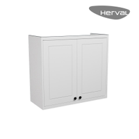 Armário Aéreo MDF Herval Viana, 2 Portas, Branco Ártico, 80 Cm