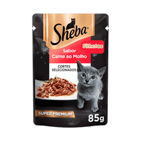 Ração Úmida Sheba Gatos Filhotes Sachê Carne ao Molho - 85 g