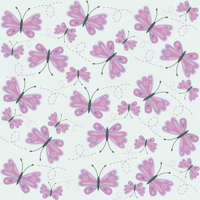 Papel de Parede Kids Borboletas Lilás