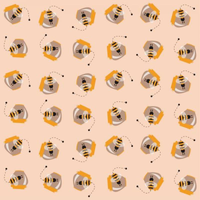 Papel de Parede Kids Abelhas e Pote de Mel