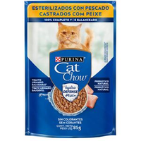 Ração Úmida Cat Chow Castrados Peixe - 85 g