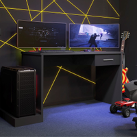 Mesa Gamer com Plataforma Versátil Ventelle Preto