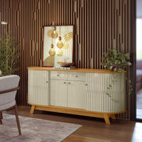 Conjunto Buffet e Cristaleira Arizona Cumaru Opala