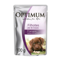 Ração Úmida Optimum Sachê Cães Filhotes Frango - 100 g