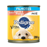 Ração Úmida Pedigree Lata Cães Filhotes Frango e Carne 280g