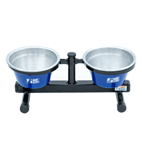 Comedouro Duplo Premium NF Pet Azul