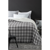 Manta Escócia Casal Xadrez Cinza Home Design Corttex