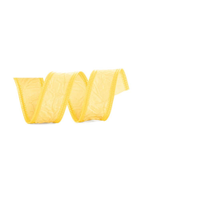 Fita Laço Aramada 36Mmx10M Crepada Amarelo