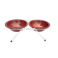 Comedouro Duplo Royale Vermelho - P