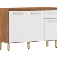 Balcao Para Cozinha 120 CM Dama 93101 Amendola Branco Demobile