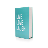 Livro Decorativo de Papel Verde "Live Love Laugh Verde" 27x14x5 cm - D'Rossi