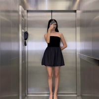 Vestido curto balonê mindset preto