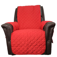 Protetor De Sofá Microfibra Matelado Para Poltrona Com Assento De 60CM - Vermelho