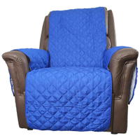 Protetor De Sofá Microfibra Matelado Para Poltrona Com Assento De 60CM - Azul
