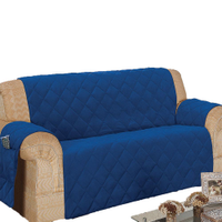 Protetor Para Sofá De 03 Lugares Com Assento De 1,60M Microfibra Matelado - Azul