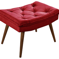 Banqueta Puff Rubi Essencial Estofados Cor Vermelho