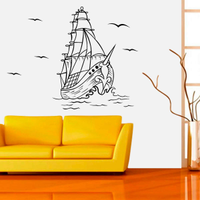 Adesivo de Parede Navio Pirata- Medio 48x58cm