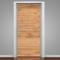 Adesivo para Porta Madeira Ripada Horizontal-83X210Cm