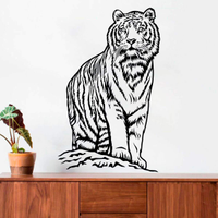 Adesivo de Parede Animais Tigre Siberiano- Pequeno 48x78cm