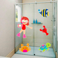 Adesivo de Parede Infantil Turminha do Fundo do Mar- Extra Grande 85x85cm