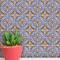 Adesivos de Azulejos Ladrilhos Hidráulicos Modelo 57-10x10cm