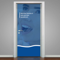 Adesivo de Porta Sorriso Bonito-93X210Cm