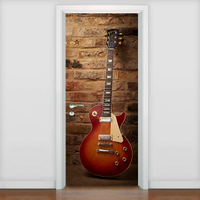 Adesivo para Porta Musica Guitarra Gibson Les Paul-73X210Cm