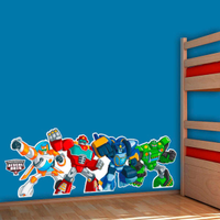 Adesivo de parede Infantil Transformers Rescue Bots- Pequeno 25x70cm