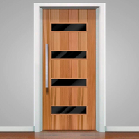 Adesivo para Porta Tema Madeira com Vidro 05-63X210Cm