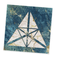 Adesivo para Azulejo Unitário Mármore Triangulo Azul-15x15cm