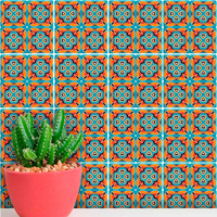 Adesivos de Azulejos Ladrilhos Hidráulicos Modelo 196-15x15cm