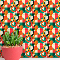 Adesivos de Azulejos Ladrilhos Hidráulicos Modelo 72-10x10cm