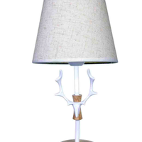 Kit Casal 2 Abajur Luminária Branca De Mesa 43cm Bivolt 110/220v