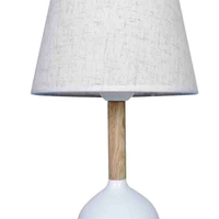Abajur Luminária Branca De Mesa 38cm Bivolt 110/220v
