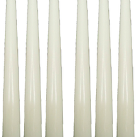 Conjunto 9 Vela Natalina Decoração Branca Para Castiçal 21cm