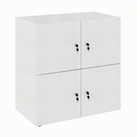 Armário Locker Duplo Module 4 Pt Cinza