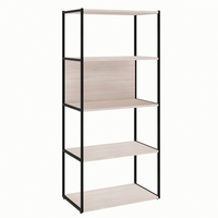 Estante Shelf Carvalho Berlin E Preta 139 Cm