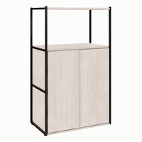 Estante Shelf 2 Pt Carvalho Berlin E Preta 105 Cm
