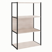Estante Shelf Carvalho Berlin E Preta 105 Cm