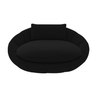Poltrona Caminha para PET Afrodite Veludo Preto G45 - Gran Belo