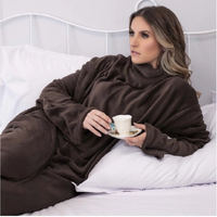 Cobertor com Manga Fleece Nevada Juma - Marrom