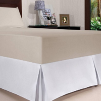 Saia Box Cama Casal Com Pregas Branco
