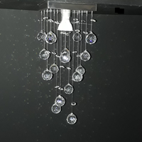 Lustre Chuva de Cristais para Corredor 35cm