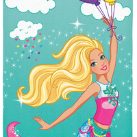 Toalha de Praia Transfer Barbie Dreamtopia - Lepper
