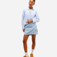 Minissaia cargo feminina jeans - jeans claro